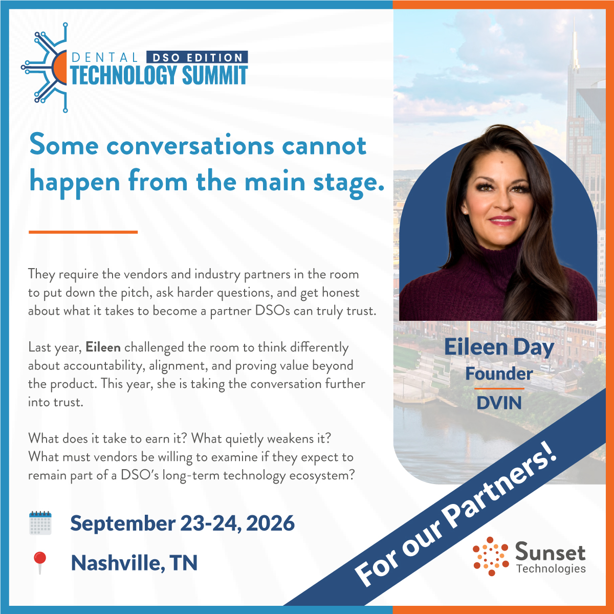 Some conversations cannot happen from the main stage