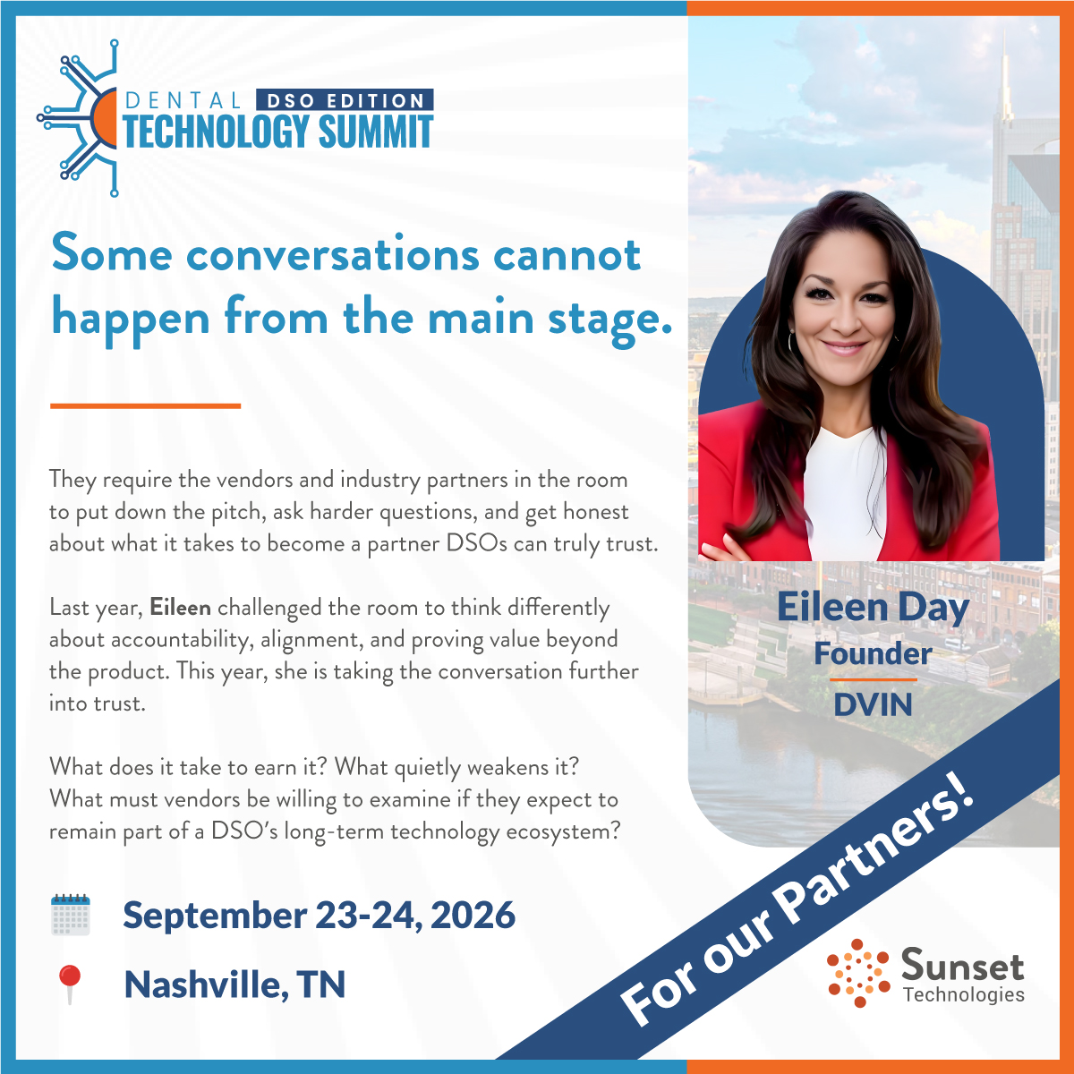 Some conversations cannot happen from the main stage